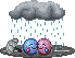 in the rain Slack emoji
