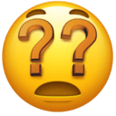 question mark face Slack emoji