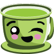 winking tea Slack emoji