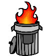 trash blazing Slack emoji