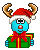 reindeer blue Slack emoji
