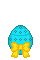 easter egg greeting cyan Slack emoji