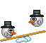 see saw snowmen Slack emoji