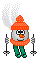 downhill ski snowman Slack emoji