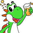 yoshi drunk Slack emoji