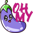 eggplant oh my Slack emoji