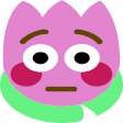 lilly flushed Slack emoji