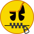 zipper mouth Slack emoji