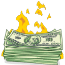 burning cash Slack emoji