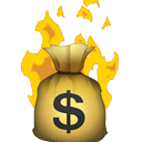 burning money Slack emoji