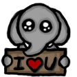 elephant love Slack emoji