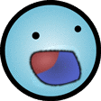 happy b face Slack emoji