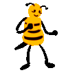 dancing bee Slack emoji