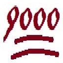red 9000 underlined Slack emoji