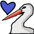 stork love Slack emoji