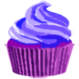purple cupcake Slack emoji