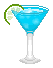 neon blue cocktail Slack emoji