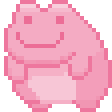frog roll pink Slack emoji