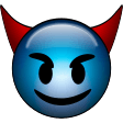 devil blue Slack emoji