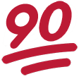 100 percent score Slack emoji