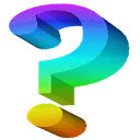 question rainbow Slack emoji