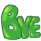 green bye Slack emoji