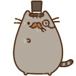 dapper pusheen Slack emoji