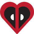deadpool heart Slack emoji