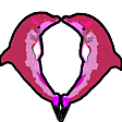 dolphin heart Slack emoji