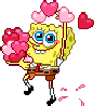 spongebob hearts Slack emoji
