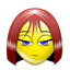 girl blink Slack emoji