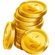 gold coins Slack emoji