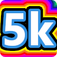 colorful 5k badge Slack emoji