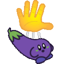 eggplant kirby drop Slack emoji