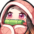 nezuko comfy Slack emoji