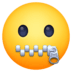 zipper mouth face Slack emoji