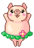 ballerina pig Slack emoji