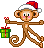 xmas monkey Slack emoji