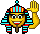 tutankhamen waving Slack emoji