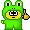 frog costume finger wag Slack emoji