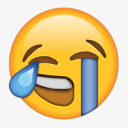 laughing and sad crying Slack emoji