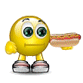 eat hotdog Slack emoji
