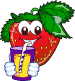strawberry sip Slack emoji