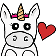 unicorn love Slack emoji
