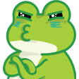 frog pout Slack emoji