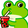 frog sip Slack emoji