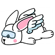 flying bunny Slack emoji