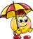 umbrella walking Slack emoji