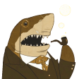 fancy shark Slack emoji