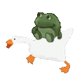 frog on goose Slack emoji